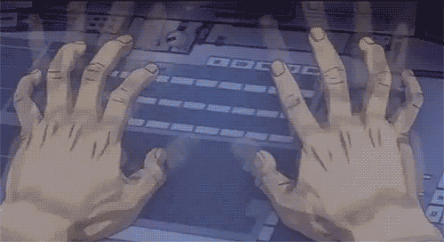 Fast typing prosthetic hand from Ghost in the Shell: Innocence, 1995