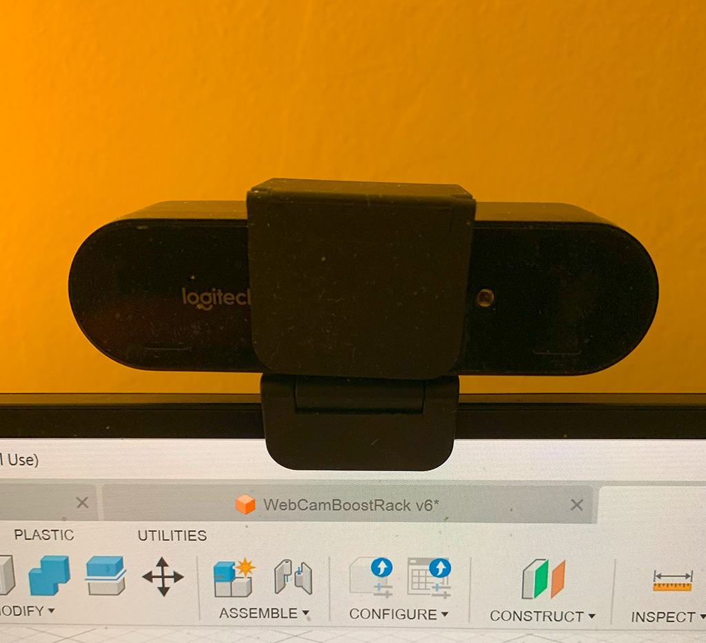 Webcam mount blocks the top edge of my screen