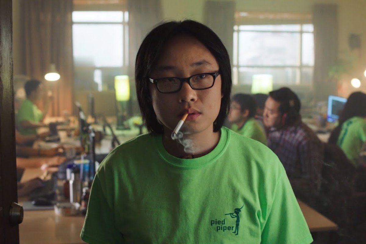 Screenshot from HBO's Silicon Valley TV show featuring its character Jian-Yang by Jimmy O. Yang.