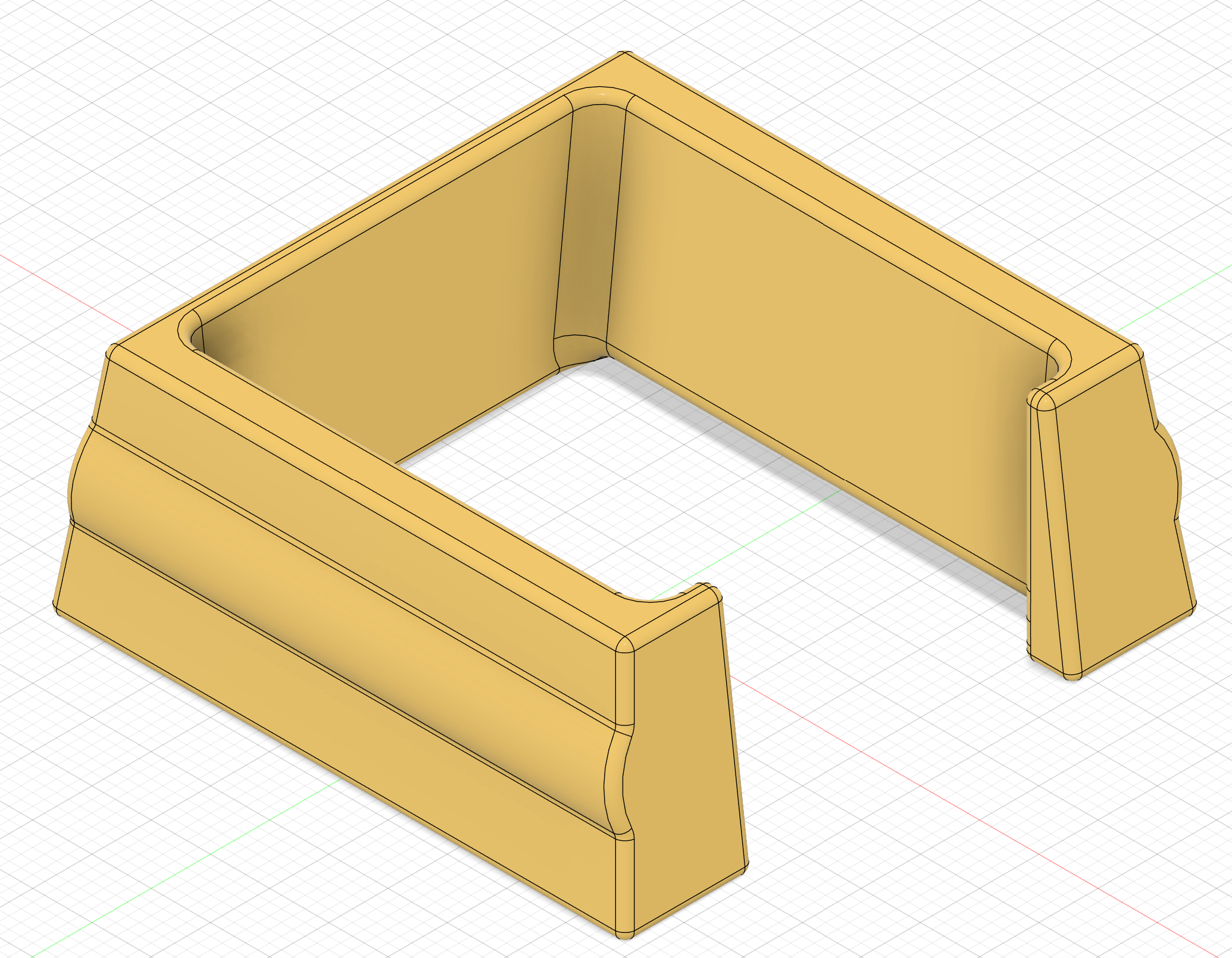 The design of a clip in the CAD model