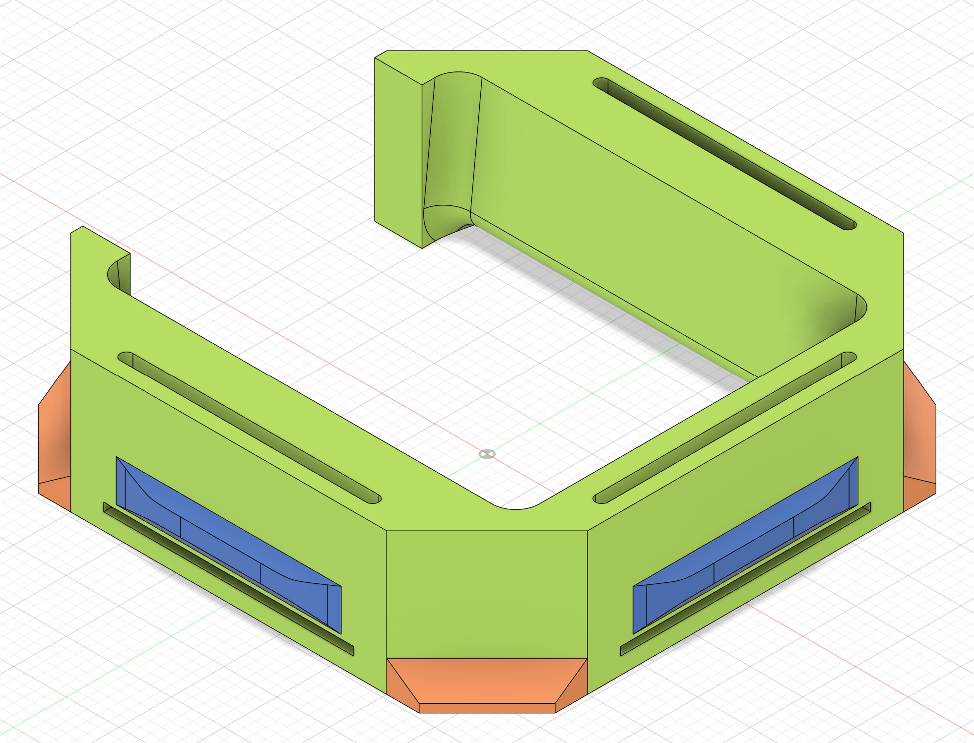 The design of a TinyRack adapter for openGrid in the CAD model