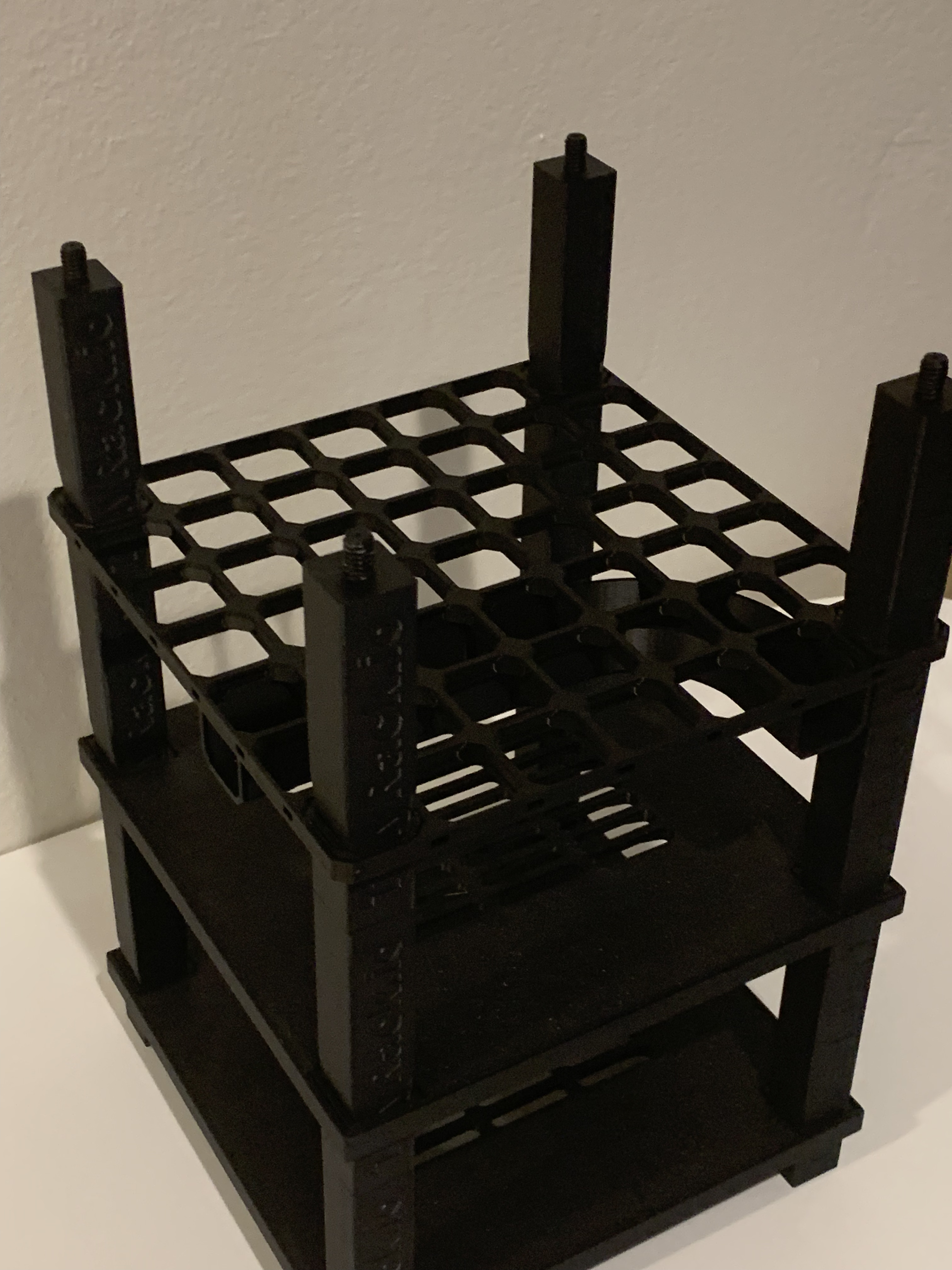 TinyRack with openGrid on the third layer with some Underware 2.0 modules attached to it